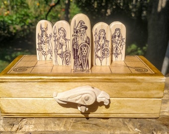 Juego de mesa Brandubh hecho a mano: Hnefatafl irlandés