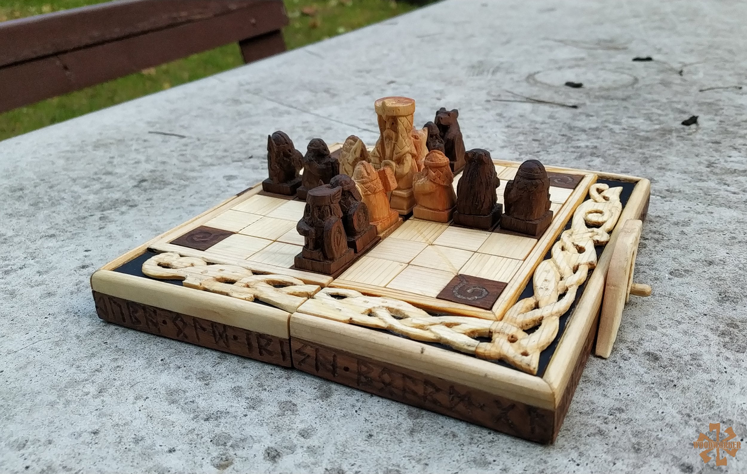 Viking Board Game Brandubh Handmade Wooden Board Game Etsy UK