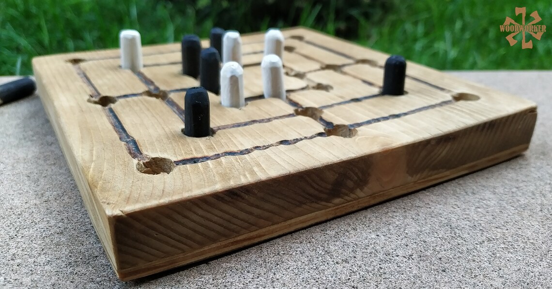 Nine men's Morris Ancient Roman Board Game Mill Board Etsy