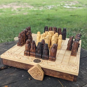 Unique Viking Hnefatafl Board Game with Great Heathen Army Figurines!
