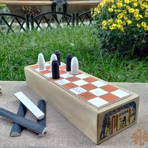Senet - Ancient Egyptian Board game, Wooden Board Game, Handmade Board Game, Senet Board Game