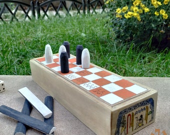 Senet - Ancient Egyptian Board game, Wooden Board Game, Handmade Board Game, Senet Board Game