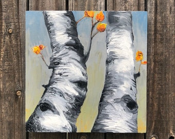 Oil Painting Landscape Colorado Fall Aspen Forest Original Artist - Etsy