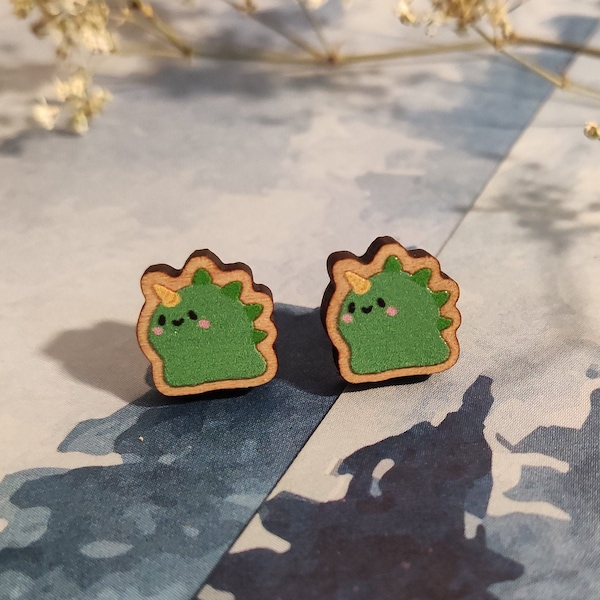 Dino and Frog Earrings