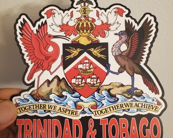 Die Cut Trinadad & Tobago Glossy Weatherproof Stickers