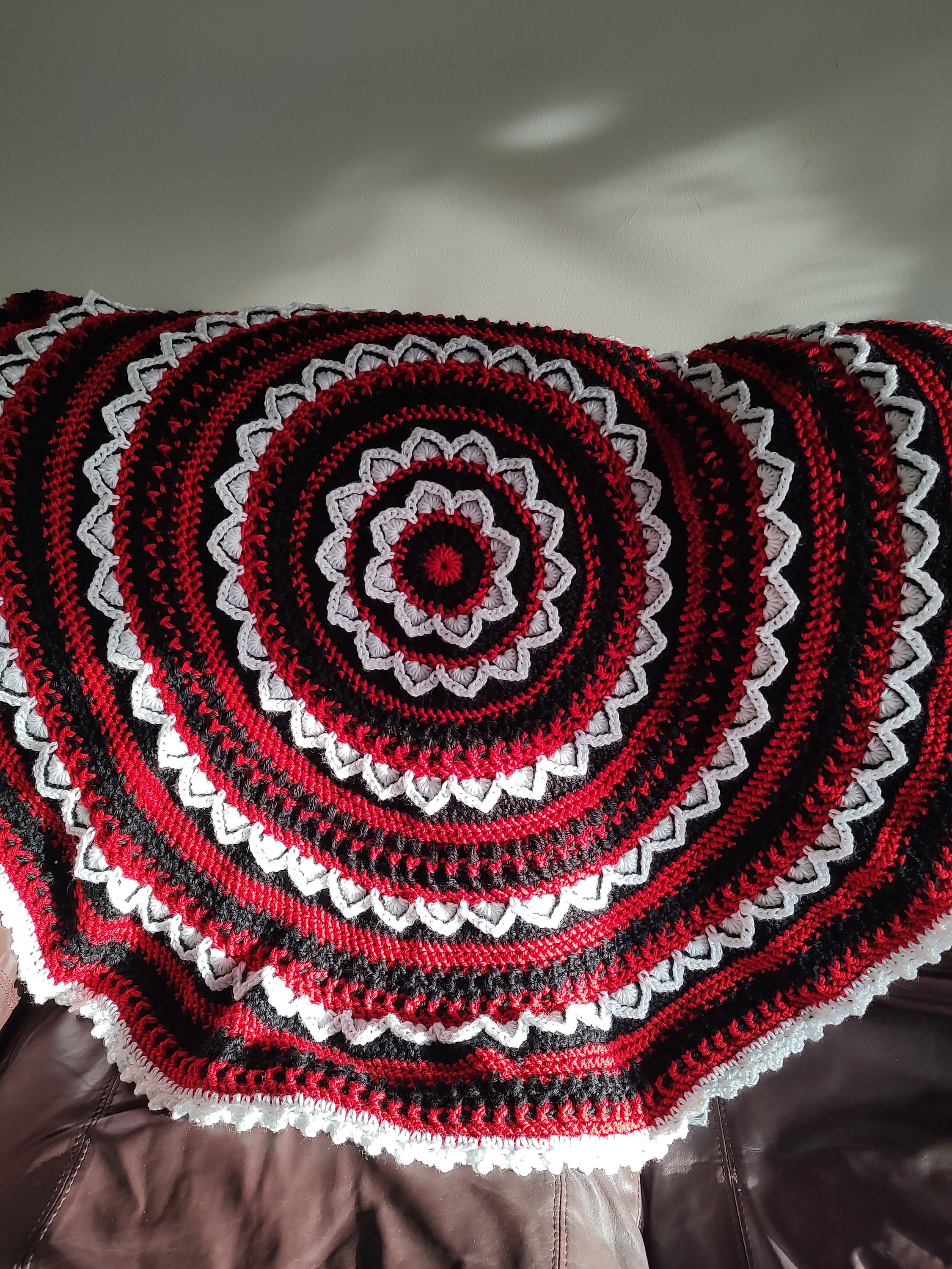 20 Mandala Blanket Crochet Patterns for Round, Square, and Star-Inspired Throws 14 Flower Burst Mandala Handmade Crochet