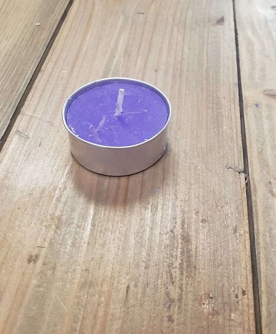 Purple Tea Light Candle Etsy