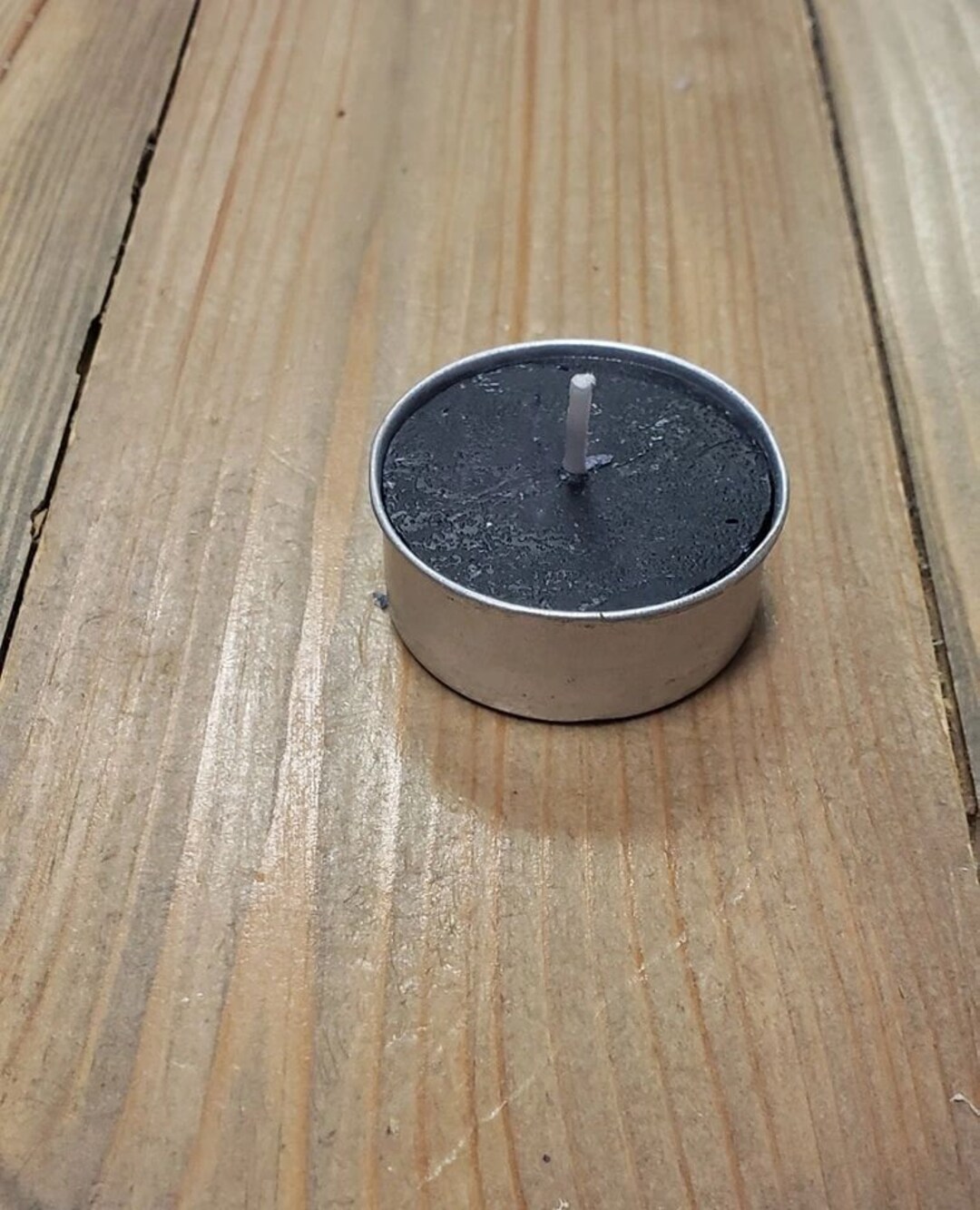 Black Tea Light Candle Etsy