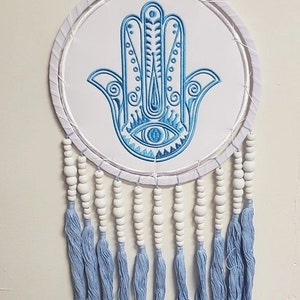 Embroidered Wall Hanging Hand of Protection