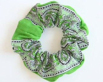 Scrunchie Glarner Doek "Linde", haarelastiekje, paisley haarband, katoen, Zwitsers souvenir, haaraccessoires, haaraccessoires, bandana