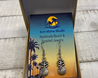 Silver Pineapple Earrings - Nickel Free Earrings - Pineapple Gift - Pineapple Jewelry - Be a Pineapple - Pineapples - Pineapple Lover