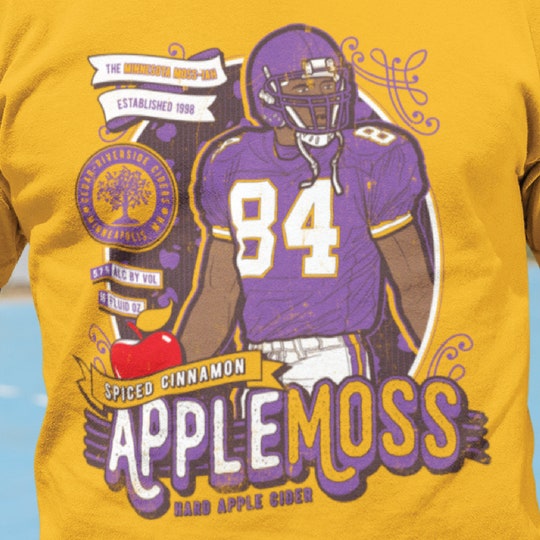 Randy Moss (Vikings) Fake Craft Beer Label T-Shirt