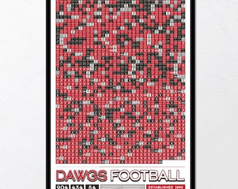 Georgia Football "Every Game In History" Data Poster