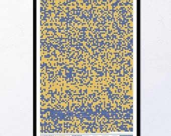 Golden State Warriors: elke wedstrijd uit de geschiedenis | Muurdecoratie | Moderne basketbalprint, sportcadeau