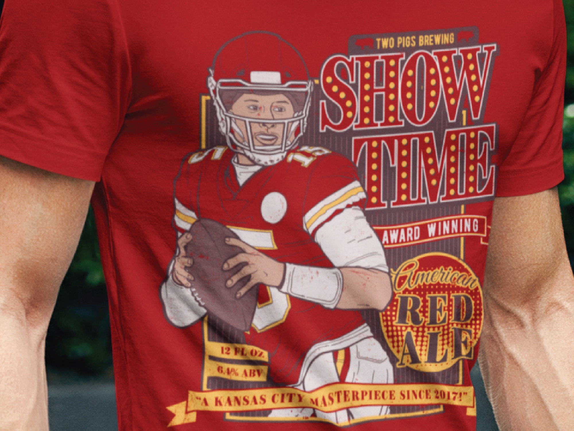 Men's Patrick Mahomes Red Kansas City Chiefs It's Showtime T-Shirt