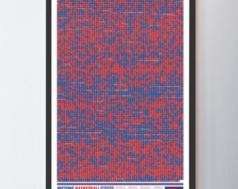 Detroit Pistons "Every Game In History" Data Poster