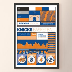 New York Knicks &quot;Modern Iconography&quot; Statistical Poster