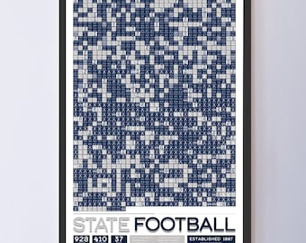 Penn State Football ""Alle Spiele in der Geschichte"" Daten Poster