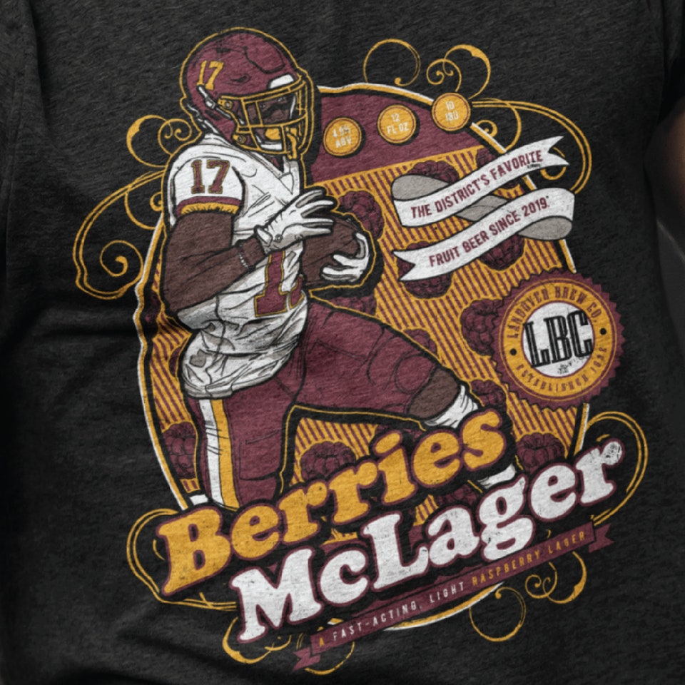 Terry McLaurin (Commanders) Fake Craft Beer Label T-Shirt