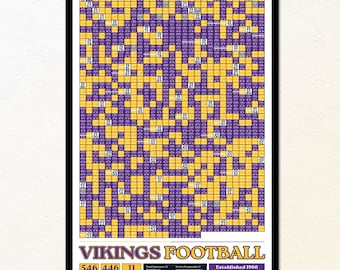Minnesota Vikings "Every Game In History" Data Poster