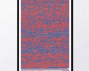 Detroit Pistons: elke wedstrijd uit de geschiedenis | Muurdecoratie | Moderne basketbalprint, sportcadeau
