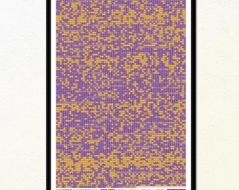 Los Angeles Lakers Every Game In History Muurdecoratie | Moderne basketbalprint, sportcadeau