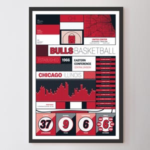 Chicago Bulls &quot;Modern Iconography&quot; Statistical Poster