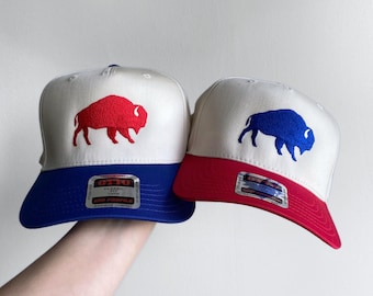 Buffalo Football Trucker Hat, Embroidered Buffalo Hat, Buffalo Football, BUF Hat, Football Hat, Buffalo Hat, Otto Hat