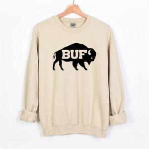 Black on Black Buffalo Sweatshirt, Buffalo Sweatshirt, Buffalo Football ...