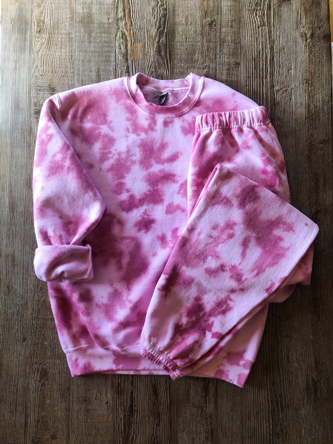 FUPHINE Damen Tie Dye Sweatsuit – 2-teiliges Jogger-Set Mit Kapuze (Langarm Pulli & Hose)