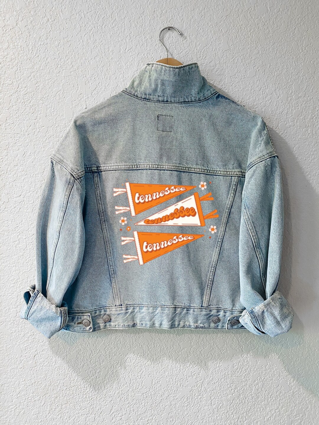 Tennessee Jean Jacket Vols Jacket Tennessee Jacket TN Jean Etsy