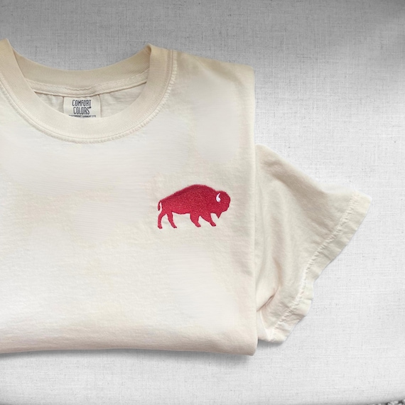 Embroidered Buffalo Shirt, Buffalo Football, Buffalo Tshirt, Buffalo Football Graphic Tee, Embroidered Buffalo, Comfort Colors, Buffalo NY