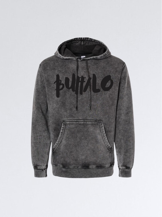Black on Black Buffalo Hoodie, Buffalo Sweatshirt, Buffalo Football, BUF Sweatshirt, Buffalo Football, Buffalo NY, Buffalo Hoodie