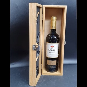 50th Birthday Gift For Women / Men . Personalised Bamboo Wine Box With Tools. Gifts For Mom / Dad . Personalized gift Best selling Items zdjęcie 8