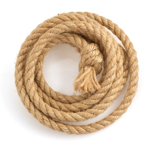 24mm Sisal Rope - Natural Sisal Rope For Crafts, Decking, Cat Posts, Parrots, Rustic Decor Rope