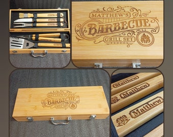 Birthday Gift For Him - Personalised BBQ Set Ideal Boyfriend Gift - The Ultimate  Birthday Gift For Him - Happy Birthday Gift