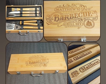 Birthday Gift For Him - Personalised BBQ Set Ideal Boyfriend Gift - The Ultimate  Birthday Gift For Him - Happy Birthday Gift