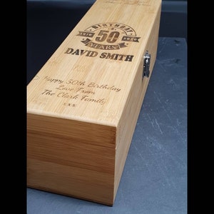 30th Birthday- 30th Birthday For Her - Personalised Bamboo Wine Box With Tools. 30th Birthday For Him - 30th Birthday Gift For Man . image 7