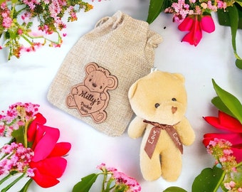 Pocket Bear Hug - Personalised Pocket Bear Hug Friend, Sympathy, Thank You, Good Luck & Bereavement Comfort Gift Under 10 Pounds