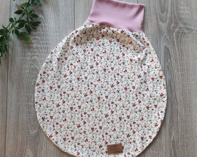 Swaddle bag sleeping bag romper sack blanket lined jersey fleece flower blossoms flowers boys girls TIDES