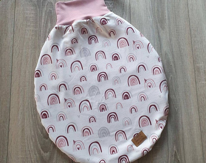 Pucksack sleeping bag romper sack cuddly blanket lined jersey / fleece rainbow girl baby child TIDES