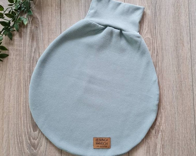 Waffle knit swaddle sack spring summer sack 100% cotton sleeping bag romper sack cuddle blanket jersey baby child grey light grey girl boy
