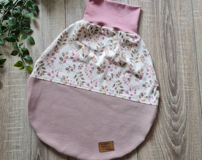 Waffle knit spring summer swaddle bag flowers 99% cotton sleeping bag romper bag cuddly blanket jersey fleece warm baby child pink girl