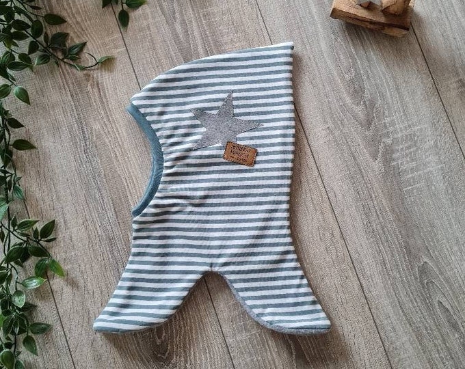 Maritime pointed hat striped with star balaclava hat dwarf hat winter hat warmly lined fleece jersey 42 - 57 Baby TIDES