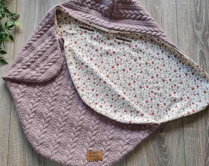 JACQUARD swaddling blanket pink baby blanket cable pattern Maxi Cosi baby seat birth Babysafe Jersey autumn and winter baby children blanket TIDES