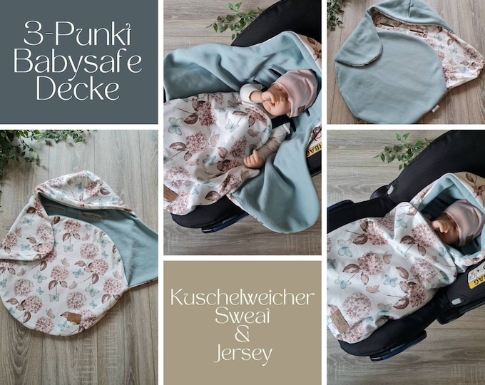 Soft blanket sweat & jersey reversible blanket pink mint baby blanket footmuff spring summer baby shell baby safe girl blanket TIDES