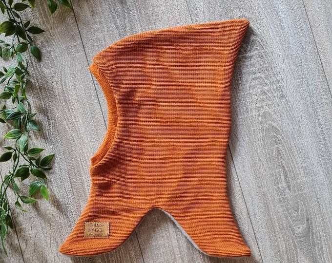 Rib Jersey Hipster Hat Beanie Knit Rib Jersey Hat Autumn Winter Warm Baby Child Girl Rust Red TIDES