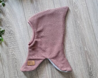 Rib Jersey Hipster Slip Hat Pointed Hat Beanie Knitted Rib Jersey Hat Autumn Winter Warm Baby Child Girl Old Pink TIDES