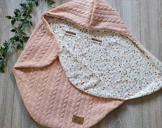 JACQUARD envelope blanket pink baby blanket cable knit baby shell snuggle blanket birth babysafe jersey spring and summer children blanket TIDES