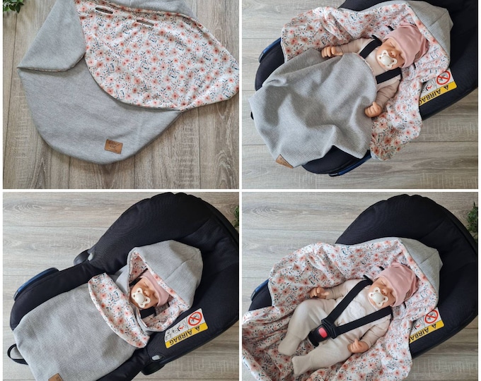 Lightweight waffle knit swaddle blanket gray baby blanket summer autumn Maxi Cosi baby seat birth Babysafe Jersey child girl blanket GEZEITEN